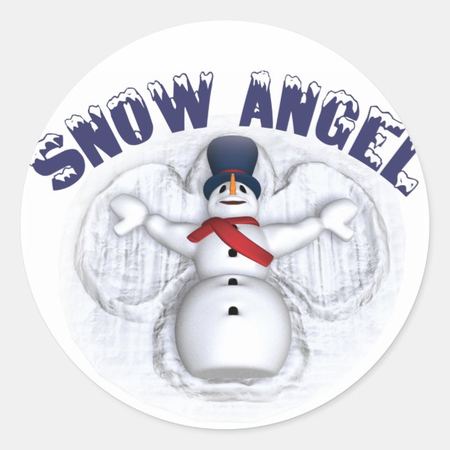 Adesivo Redondo Snow Angel (Frente)
