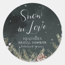 Adesivo Redondo Snow In Love Sticker