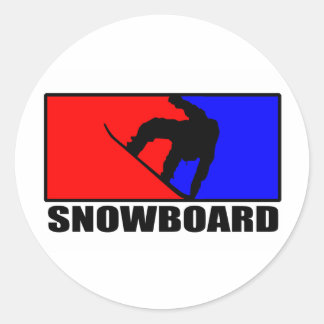 Adesivo Redondo snowboard
