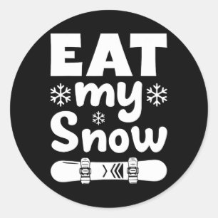 Adesivo Redondo Snowboard Come My Snowboard Shirt Para Mem W