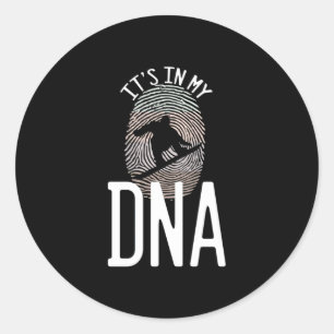 Adesivo Redondo Snowboard Está No Meu DNA