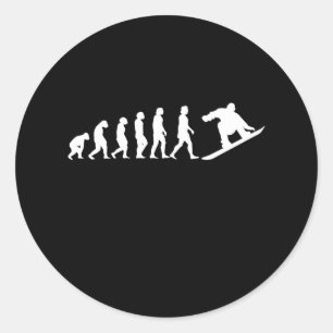 Adesivo Redondo Snowboard Evolution Snowboard Gift