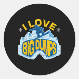 Adesivo Redondo Snowboard Love Grandes Buracos Desportivos de inve
