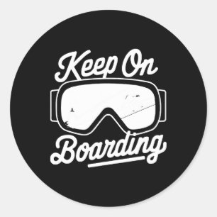 Adesivo Redondo Snowboard Lover Humor Design Funny Snowboarder