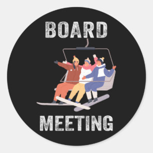 Adesivo Redondo Snowboard Meeting Snowboard Vacing Para Esquiar
