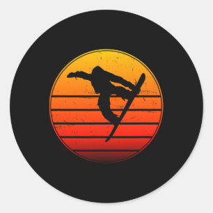 Adesivo Redondo Snowboard Men 1