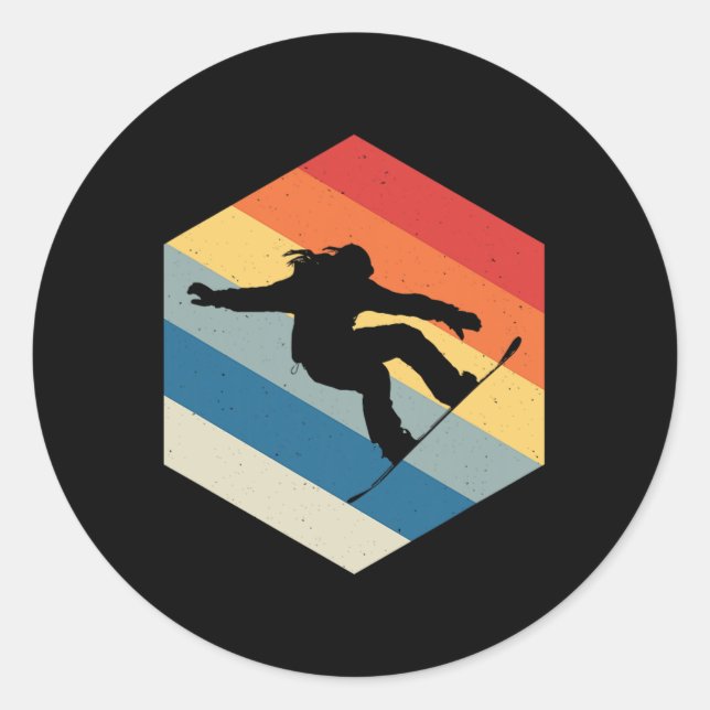 Adesivo Redondo Snowboard Shirt Snowboarder Snowboard Lover Sno (Frente)