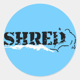 Adesivo Redondo snowboard. shred.