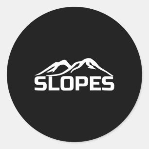 Adesivo Redondo Snowboard Ski Slopes E Mountain Snowboard