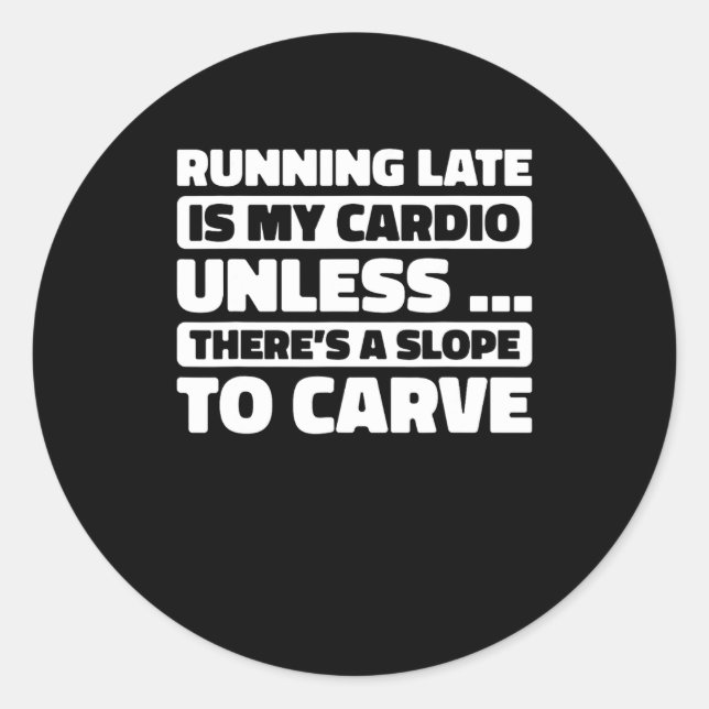 Adesivo Redondo Snowboard - Snowboard de inverno - Snowboarder des (Frente)