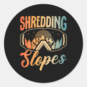 Adesivo Redondo Snowboard Snowboard Outfit Shreding Slopes Sno