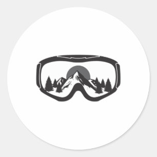 Adesivo Redondo Snowboard Snowboard Snowboard Snowboarder Engraçad