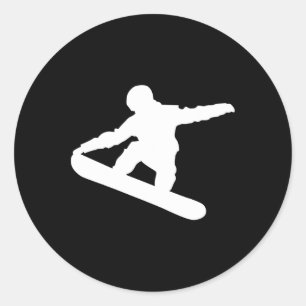 Adesivo Redondo Snowboard Snowboarder Snowboard Snowboard Snowboar
