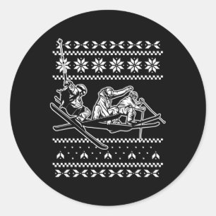 Adesivo Redondo Snowboard Ugly Christmas Pajama Legal Snowboard