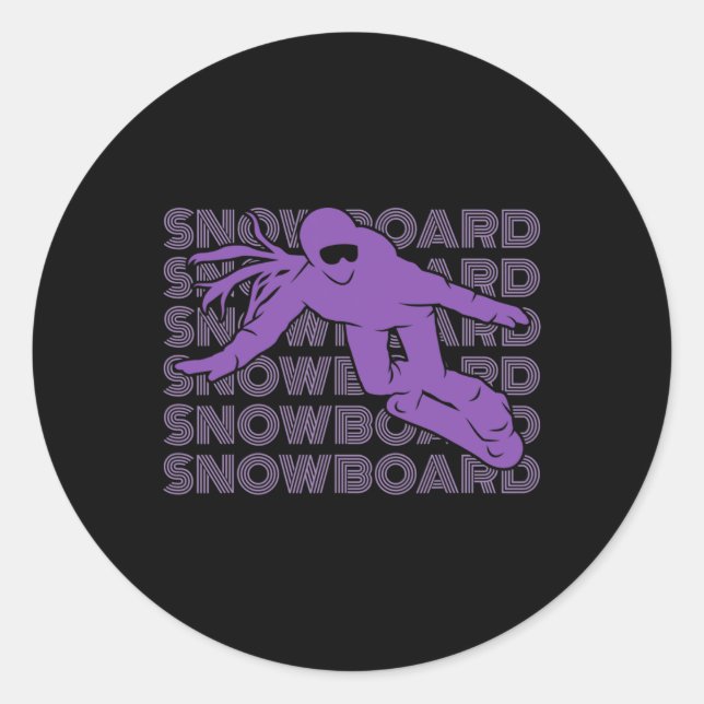 Adesivo Redondo Snowboard Women Snowboard Snowboard 2 (Frente)