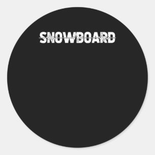 Adesivo Redondo Snowboarder Snowboard Winter Sports - Ekg Heartbea