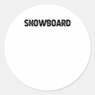 Adesivo Redondo Snowboarder Snowboard Winter Sports - Ekg Heartbea