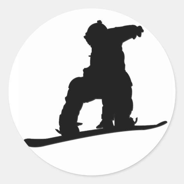 Adesivo Redondo Snowboarder Sticker (Frente)
