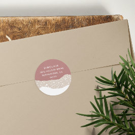 Adesivo Redondo Snowdrift | Endereço para devolução de feriados