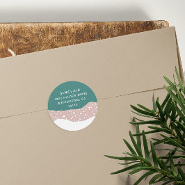 Adesivo Redondo Snowdrift | Endereço para devolução de feriados