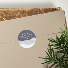 Adesivo Redondo Snowdrift | Endereço para devolução de feriados