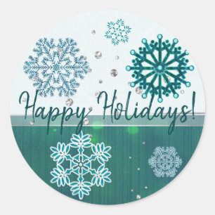 Adesivo Redondo Snowflake 3D PERSONALIZADO