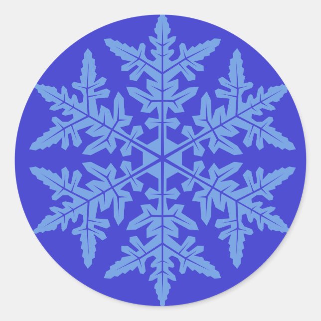 Adesivo Redondo Snowflake Sticker (Frente)