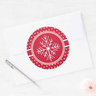 Adesivo Redondo Snowflake Stickers
