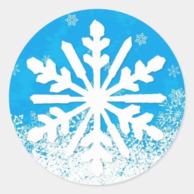 Adesivo Redondo Snowflake Stickers (Frente)