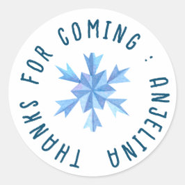 Adesivo Redondo Snowflex Blue Children name sticker