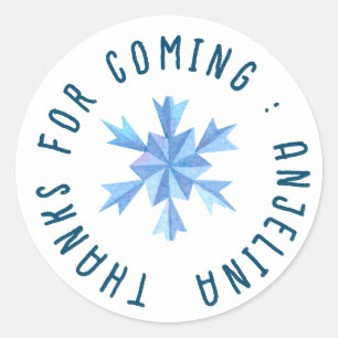 Adesivo Redondo Snowflex Blue Children name sticker