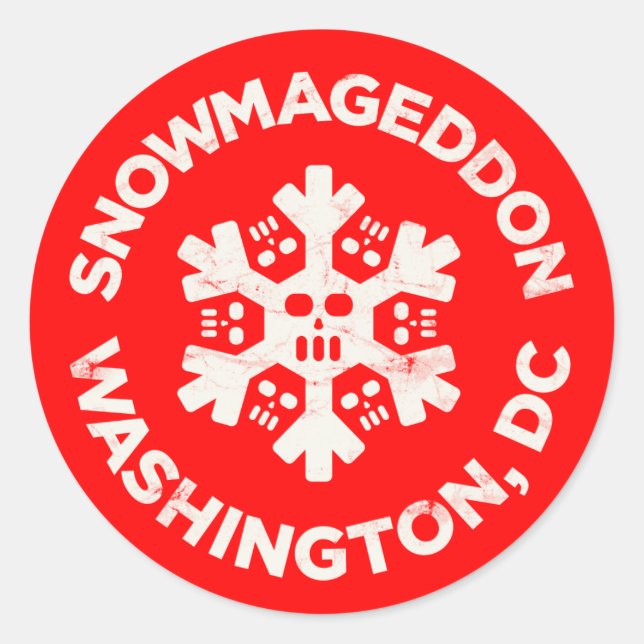 ADESIVO REDONDO SNOWMAGEDDON WASHINGTON, DC (Frente)