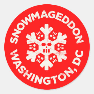 ADESIVO REDONDO SNOWMAGEDDON WASHINGTON, DC