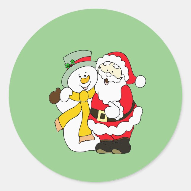 Adesivo Redondo Snowman (Frente)