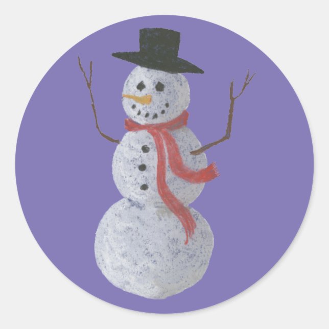 Adesivo Redondo Snowman (Frente)