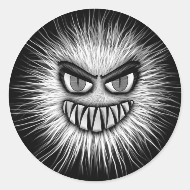 Adesivo Redondo Snowman assustado (Frente)