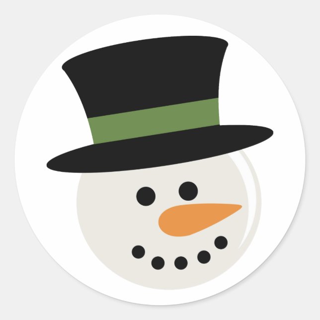 ADESIVO REDONDO SNOWMAN BURACO FACE STICKER (Frente)