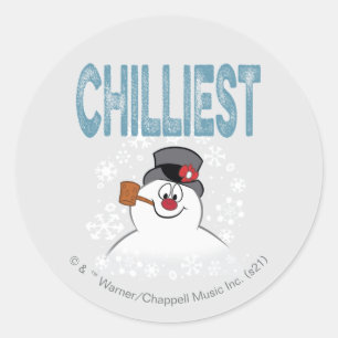 Adesivo Redondo Snowman™ congelado   Chilliest