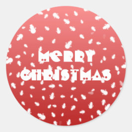 Adesivo Redondo Snowman de Natal