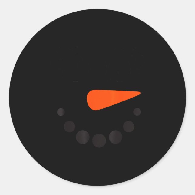 Adesivo Redondo Snowman Girl Face For Girls Christmas Winter  (Frente)