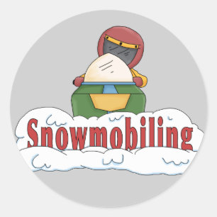 Adesivo Redondo Snowmobiling