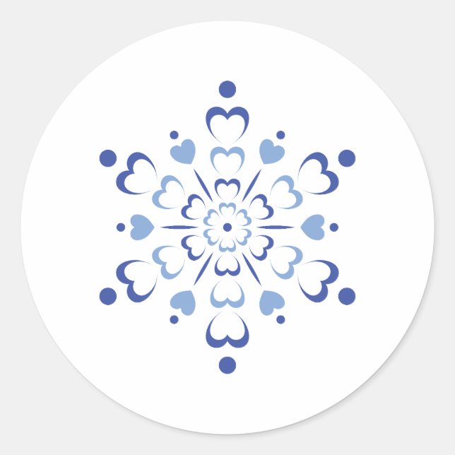 Adesivo Redondo Snowy Heartburst (Frente)