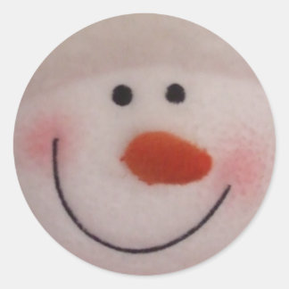 Adesivo Redondo Snowy Snowman