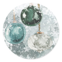 Snowy Woodland Forest Vintage Vintage Vidro Orname