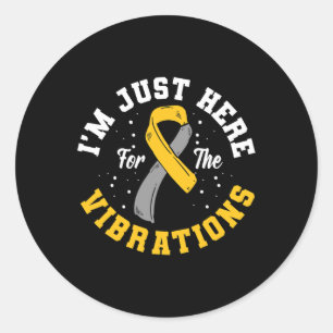Adesivo Redondo Só Aqui Para As Vibrações Asl A Consciência Defici