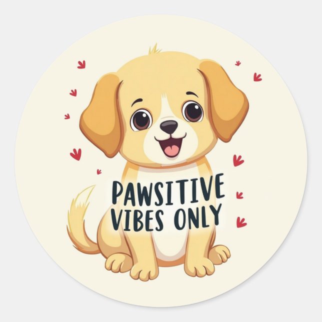 Adesivo Redondo Só boas patas (Frente)