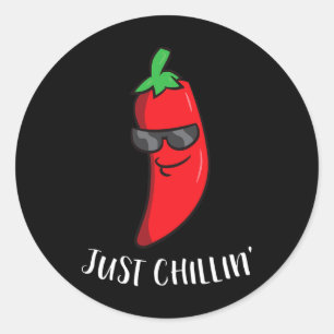 Adesivo Redondo Só Chillin Love Chilis Cinco De Mayo Engraçado Chi
