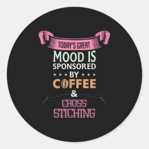 Adesivo Redondo Só Quero Tomar Café Com Uma Ponta E Tomar