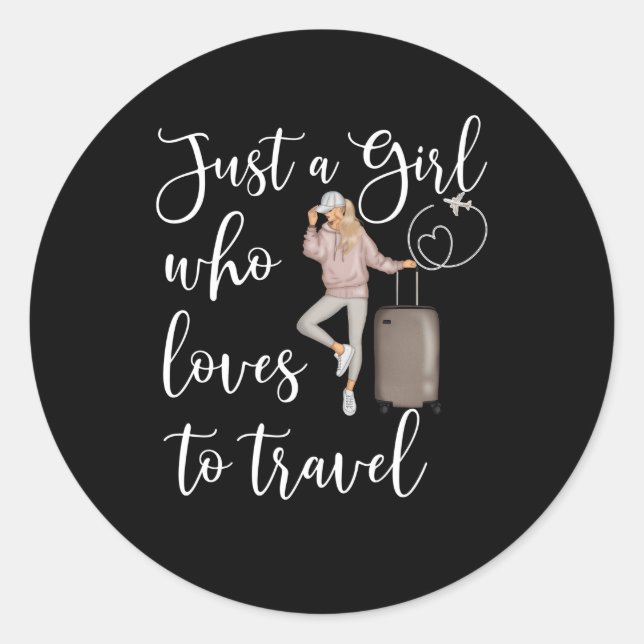 Adesivo Redondo Só Um Que Adora Viagem Viajar Nômada (Frente)