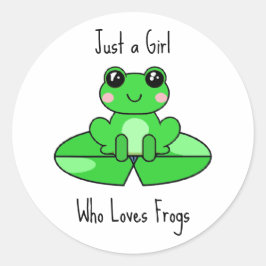 Adesivo Redondo Só uma garota que ama amigos